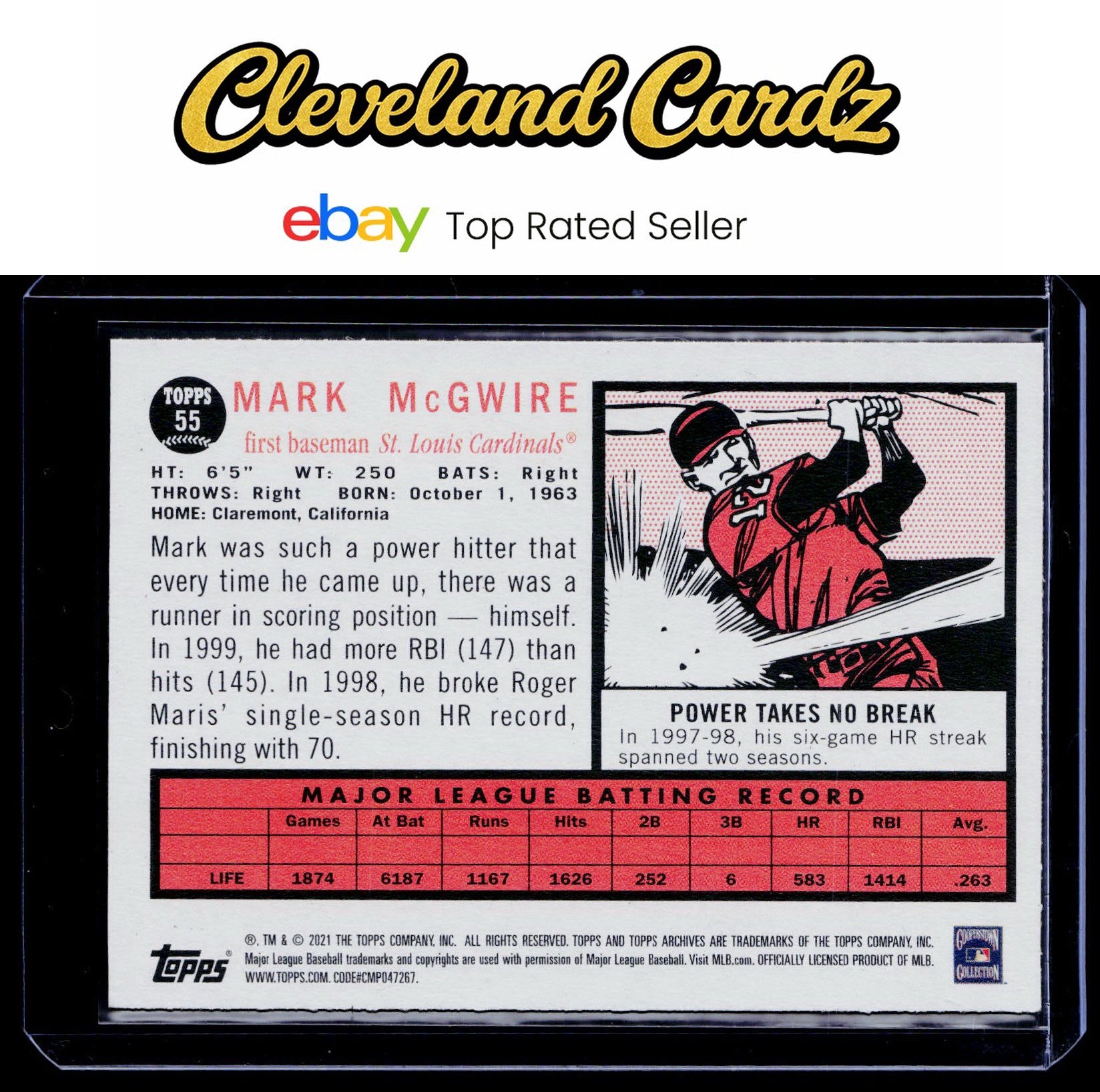 2021 Topps Archives #55 Mark McGwire