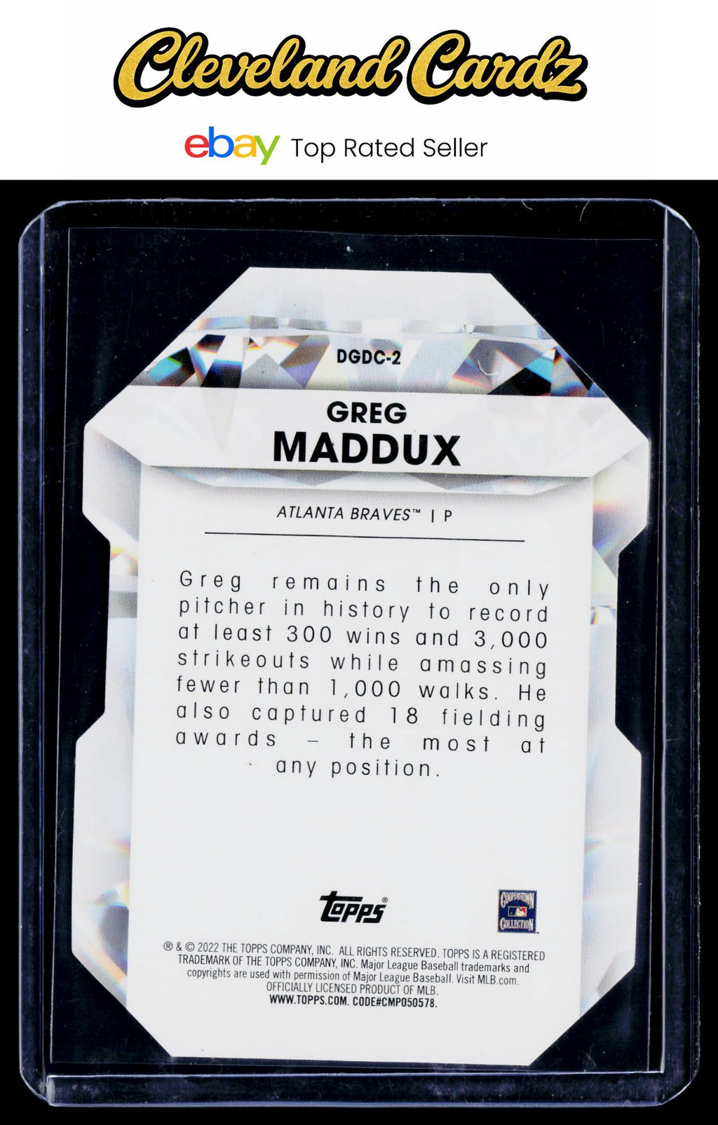 2022 Topps #DGDC-2 Greg Maddux Diamond Greats Die Cuts