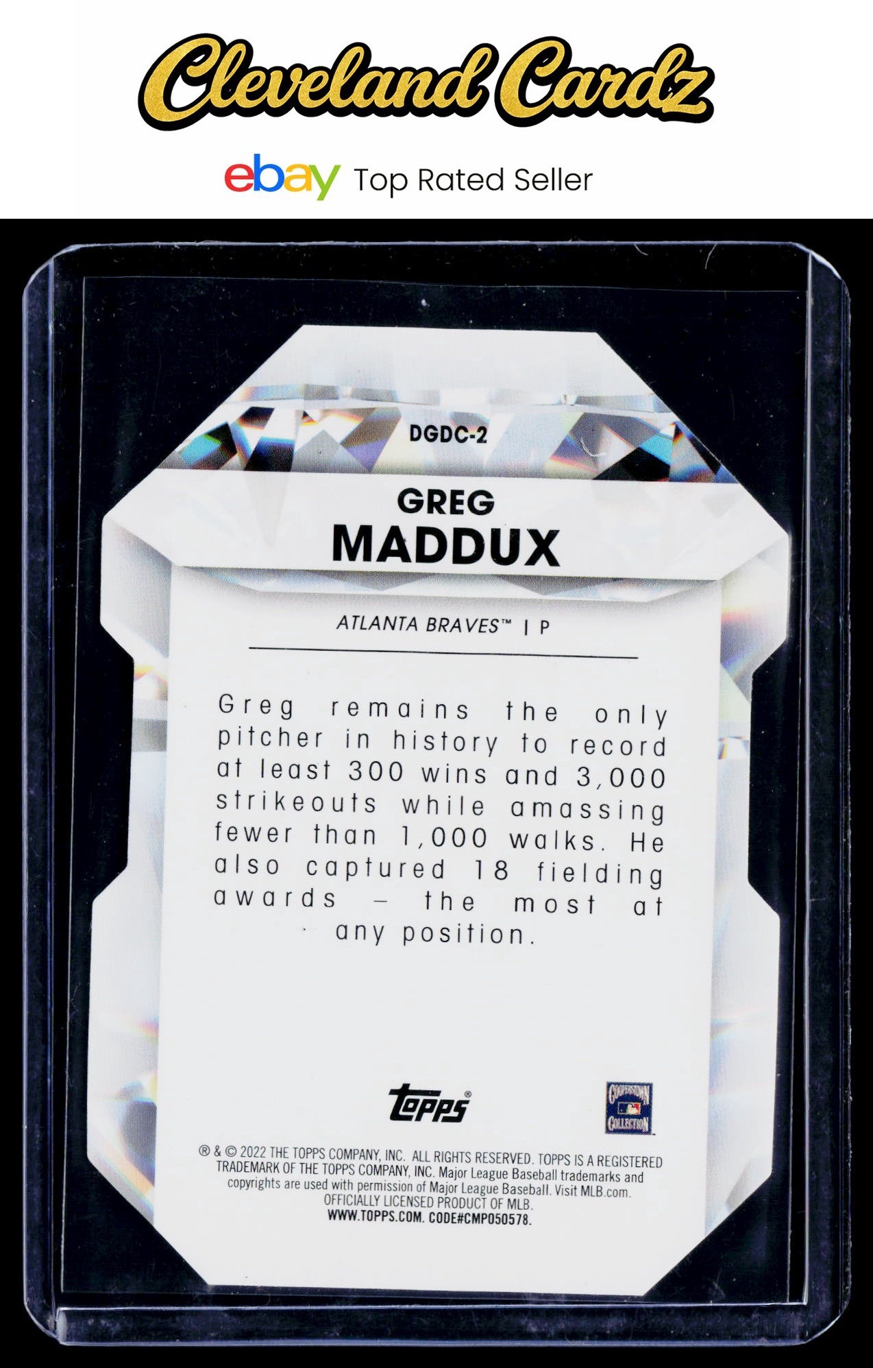 2022 Topps #DGDC-2 Greg Maddux Diamond Greats Die Cuts