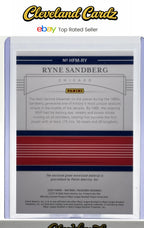 2020 Panini NT #HFM-RY Ryne Sandberg HOF GAME USED Materials Holo Silver #/10