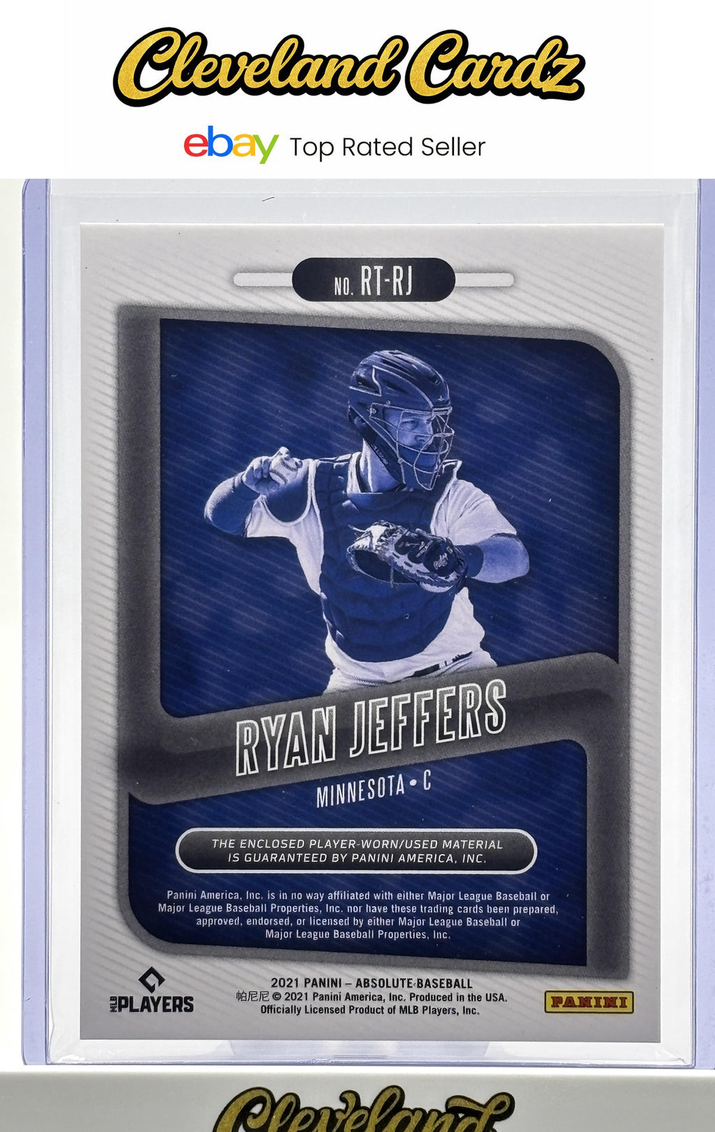 2021 Panini Absolute #RT-RJ Ryan Jeffers Rookie Threads RC