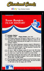 1989 Fleer #NNO Texas Rangers Team Stickers