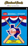 1989 Fleer #NNO Texas Rangers Team Stickers