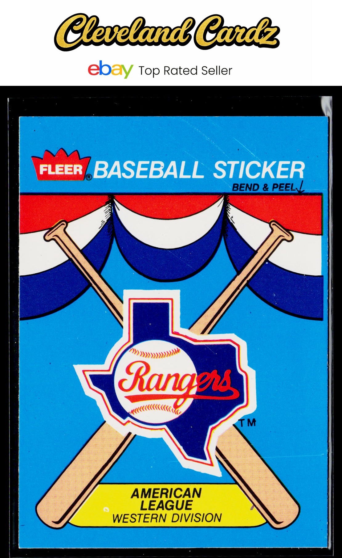 1989 Fleer #NNO Texas Rangers Team Stickers