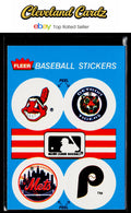 1989 Fleer #NNO MLB: Indians/Tigers/Mets/Phillies Team Stickers