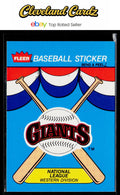 1989 Fleer #NNO San Francisco Giants Team Stickers