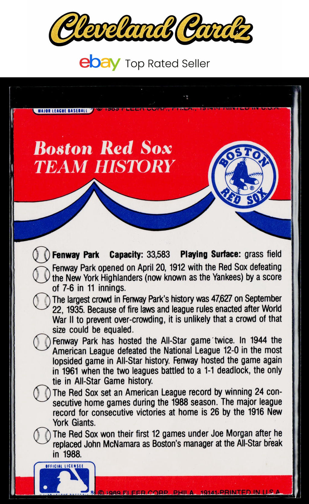 1989 Fleer #NNO Orioles/RedSox/Angels/WhiteSox Team Stickers