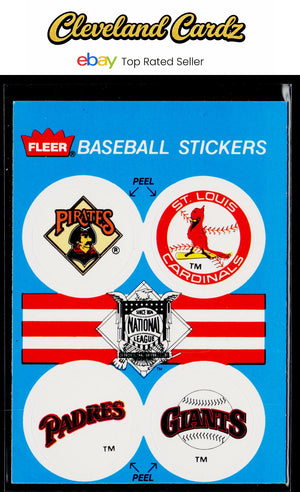 1989 Fleer #NNO NL: Pirates/Cardinals/Padres/Giants Team Stickers