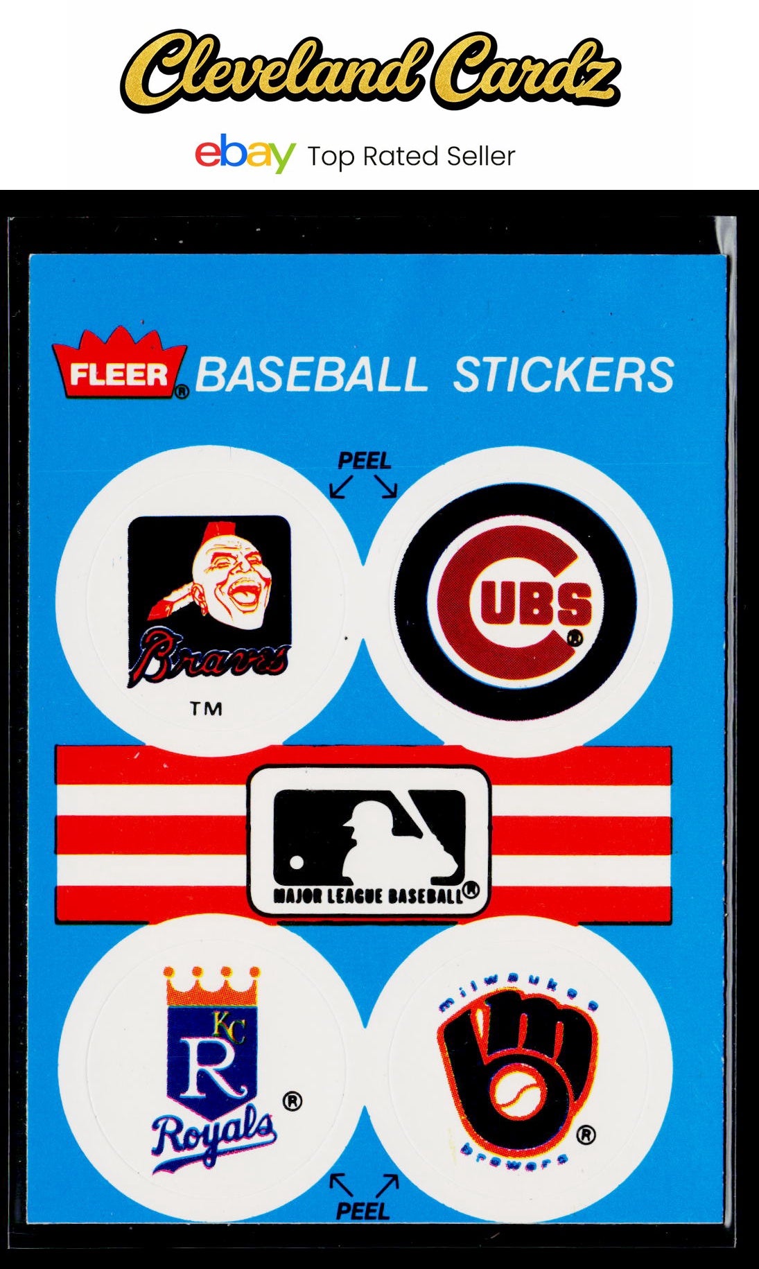1989 Fleer #NNO MLB: Braves/Cubs/Royals/Brewers Team Stickers