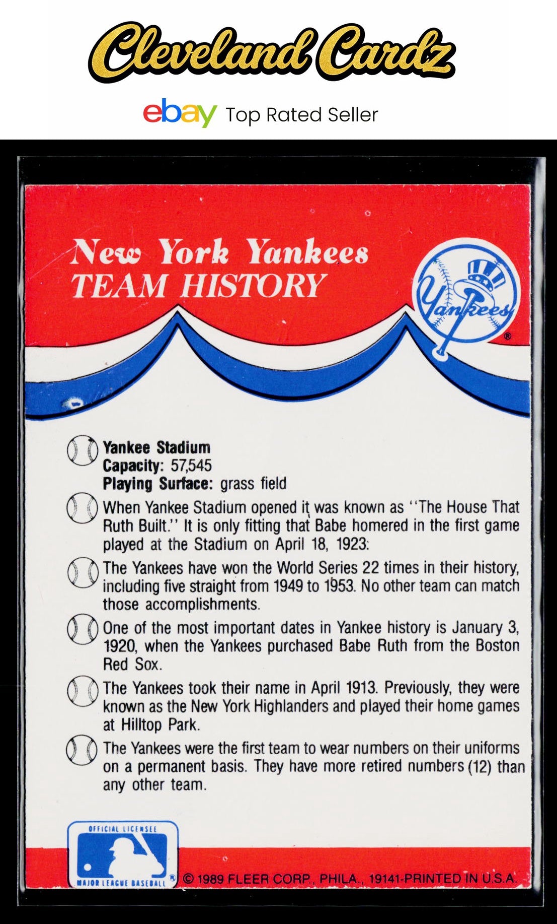 1989 Fleer #NNO MLB: Twins/Yankees/Padres/Giants Team Stickers