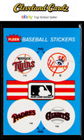 1989 Fleer #NNO MLB: Twins/Yankees/Padres/Giants Team Stickers