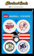 1989 Fleer #NNO AL: Twins/Yankees/Athletics/Mariners Team Stickers