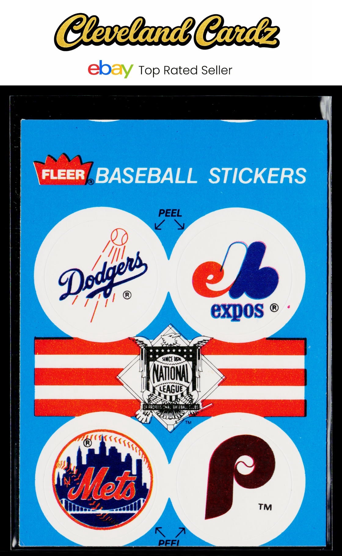 1989 Fleer #NNO NL: Dodgers/Expos/Mets/Phillies Team Stickers