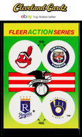 1990 Fleer #NNO AL: Indians/Tigers/Royals/Brewers Action Series Team Stickers