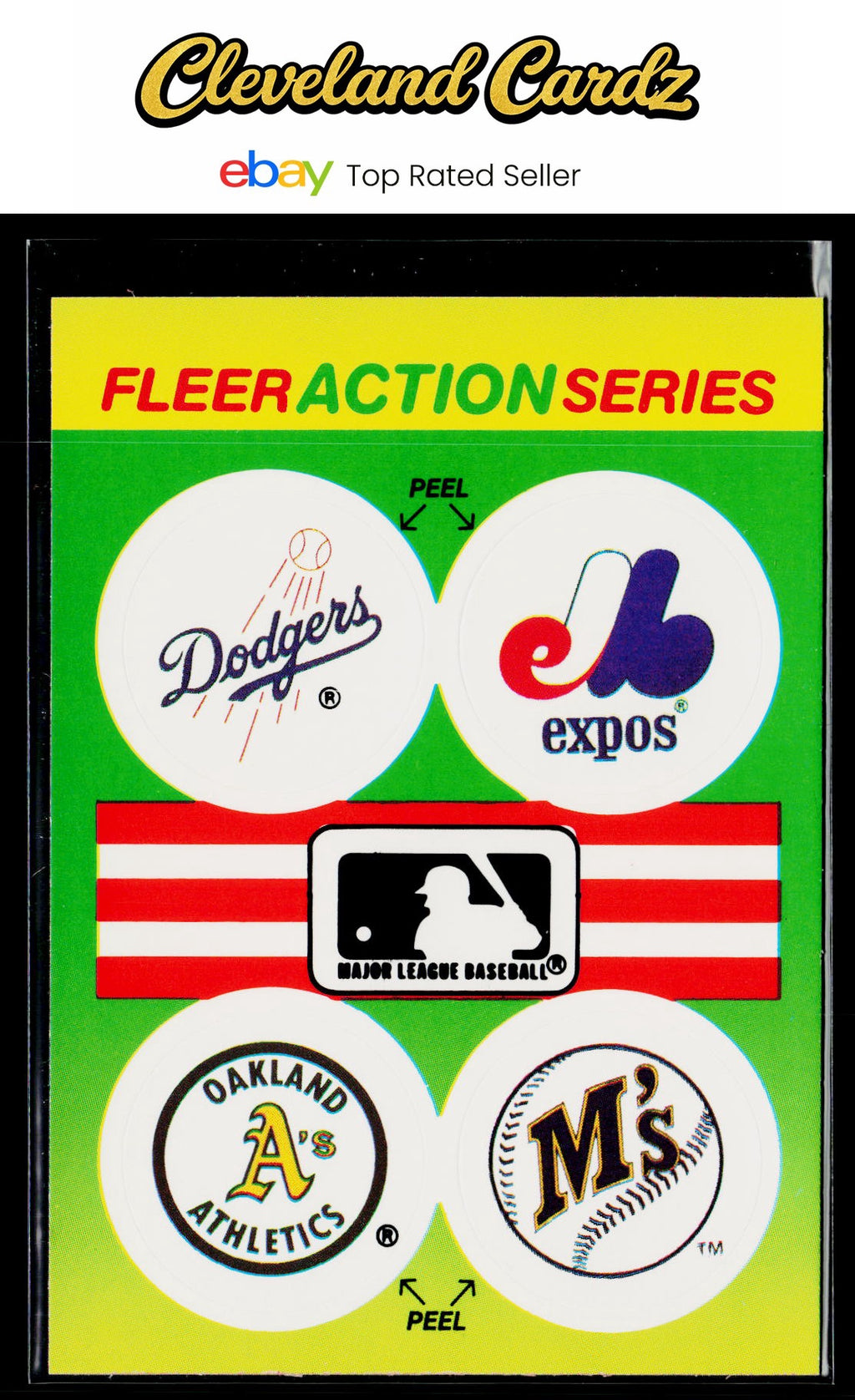 1990 Fleer #NNO MLB: Dodgers/Expos/Athletics/Mariners Team Stickers