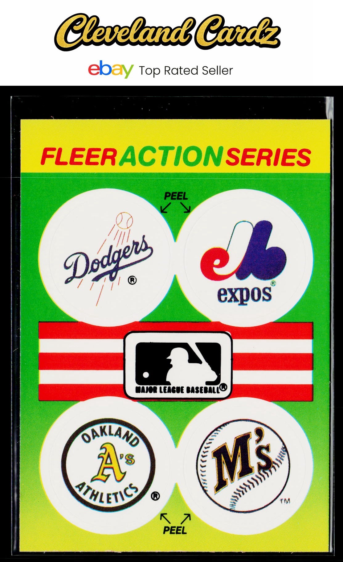 1990 Fleer #NNO MLB: Dodgers/Expos/Athletics/Mariners Team Stickers