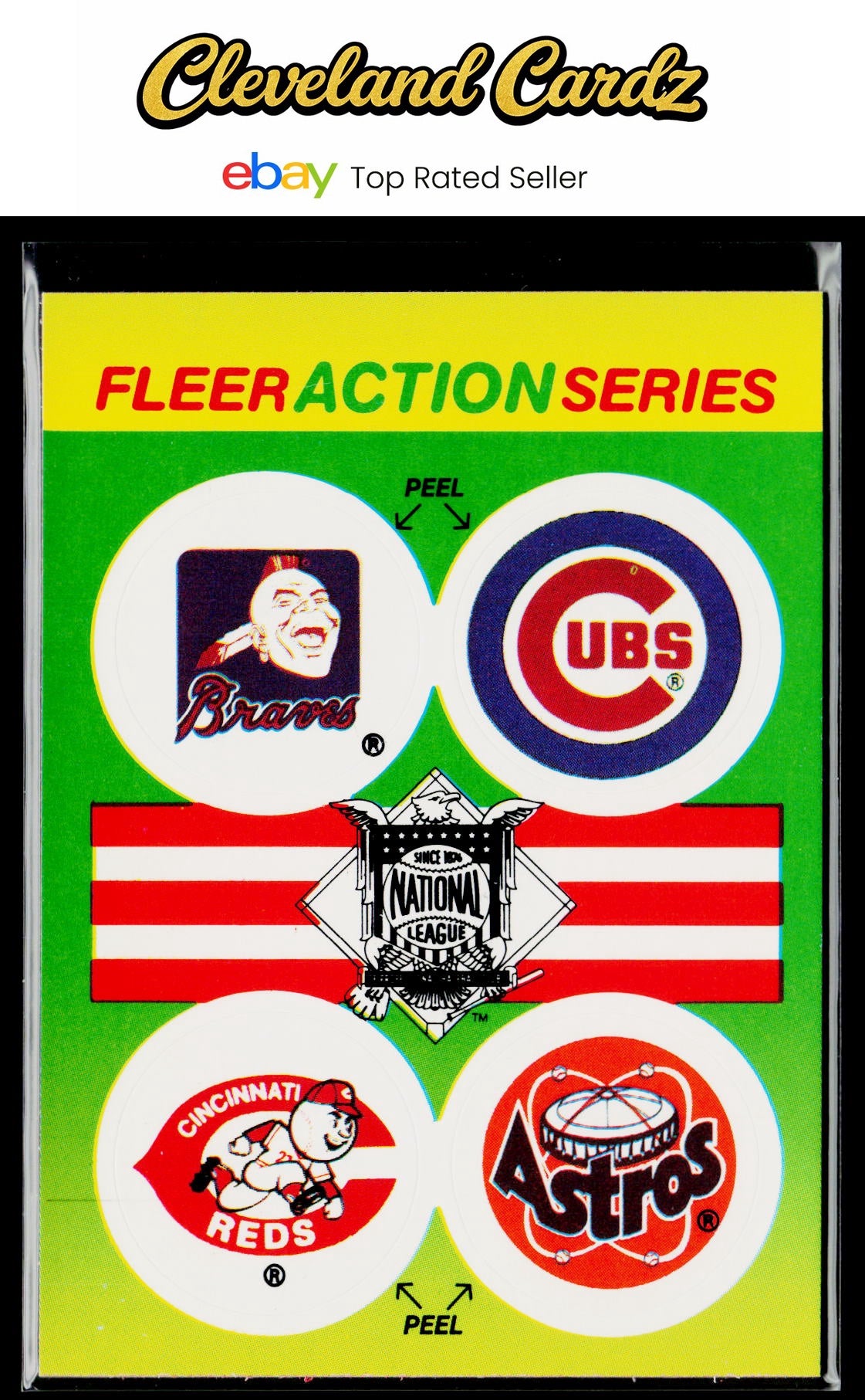 1990 Fleer #NNO MLB: Braves/Cubs/Royals/Brewers Team Stickers