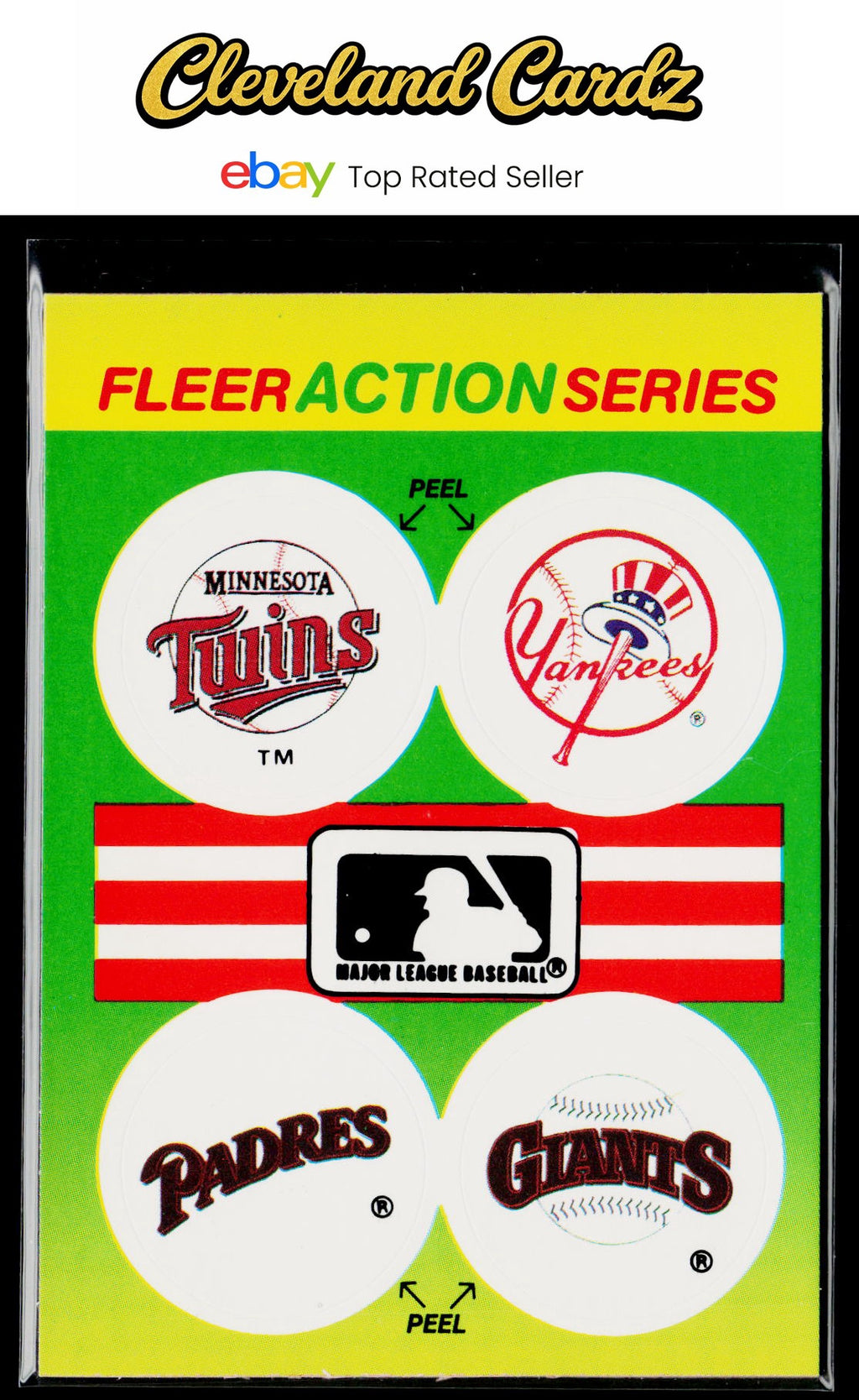1990 Fleer #NNO MLB: Twins/Yankees/Padres/Giants Team Stickers