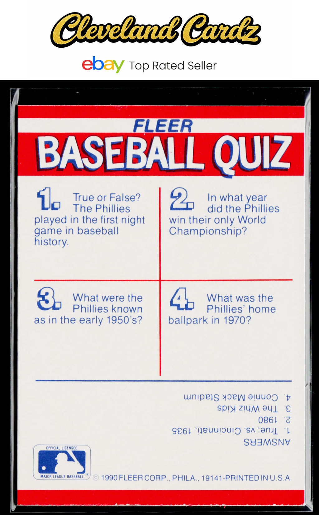 1990 Fleer #NNO NL: Dodgers/Expos/Mets/Phillies Team Stickers