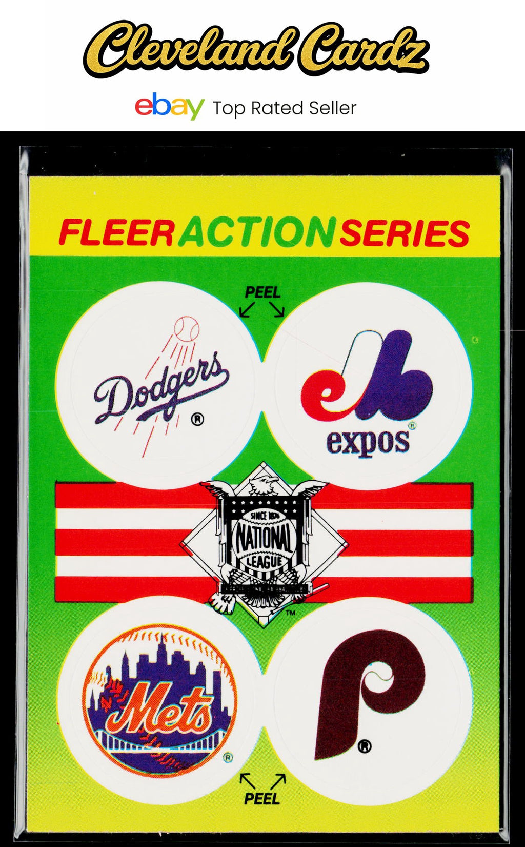 1990 Fleer #NNO NL: Dodgers/Expos/Mets/Phillies Team Stickers