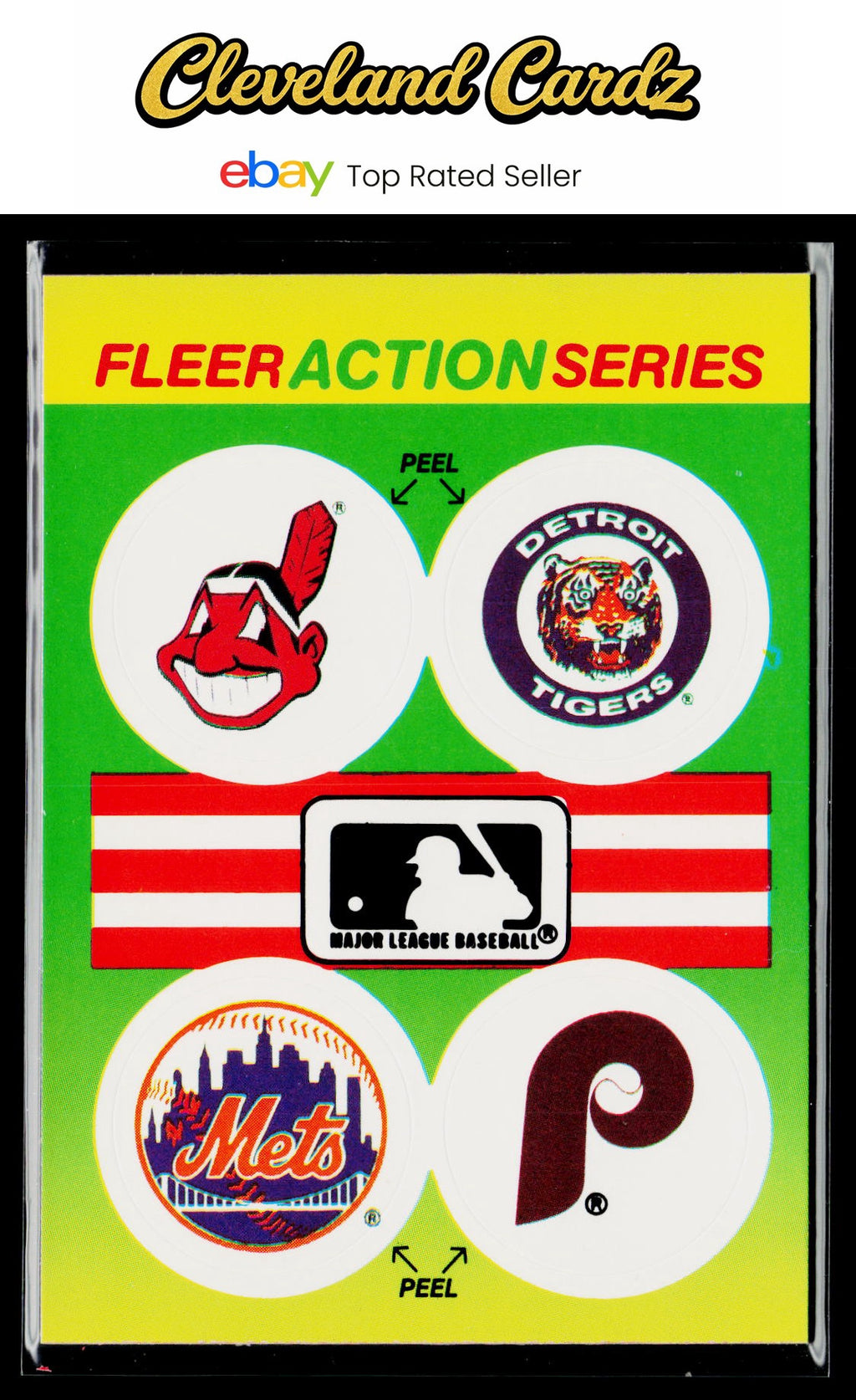 1990 Fleer #NNO MLB: Indians/Tigers/Mets/Phillies Team Stickers
