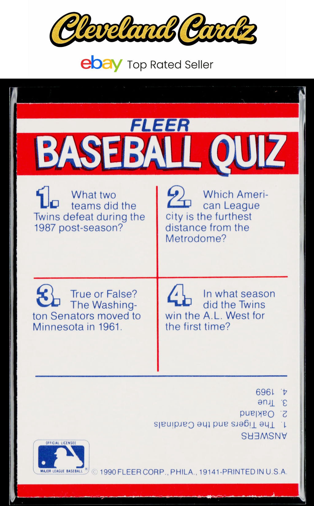 1990 Fleer #NNO MLB: Braves/Cubs/Royals/Brewers Team Stickers