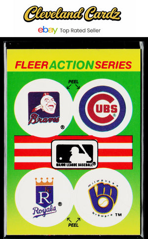 1990 Fleer #NNO MLB: Braves/Cubs/Royals/Brewers Team Stickers