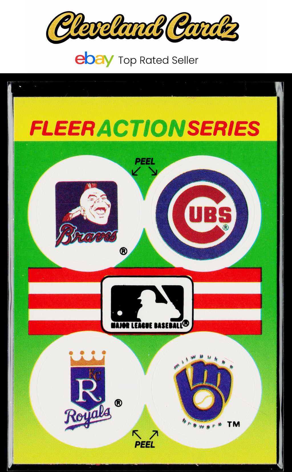 1990 Fleer #NNO MLB: Braves/Cubs/Royals/Brewers Team Stickers