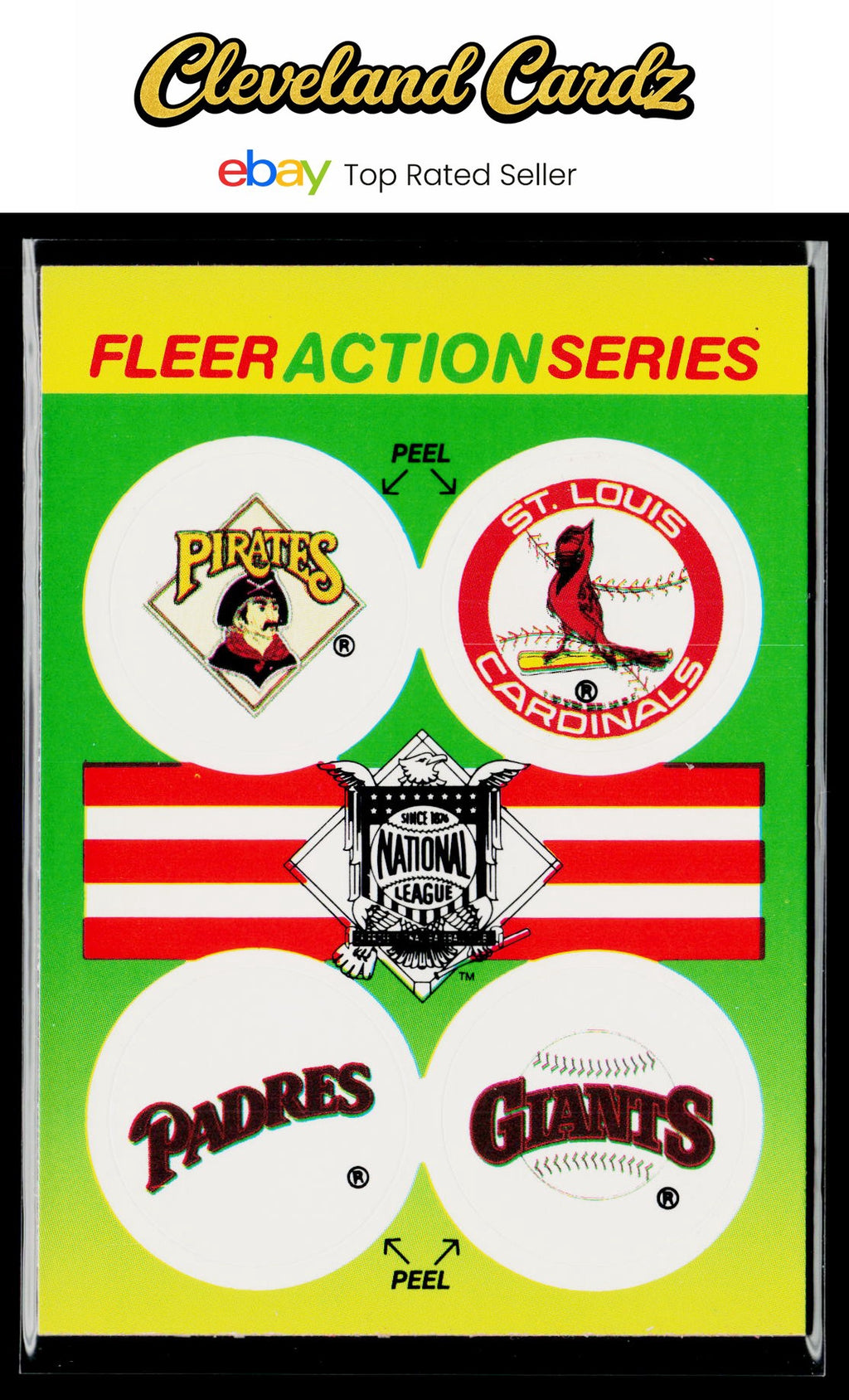 1990 Fleer #NNO NL: Pirates/Cardinals/Padres/Giants Team Stickers
