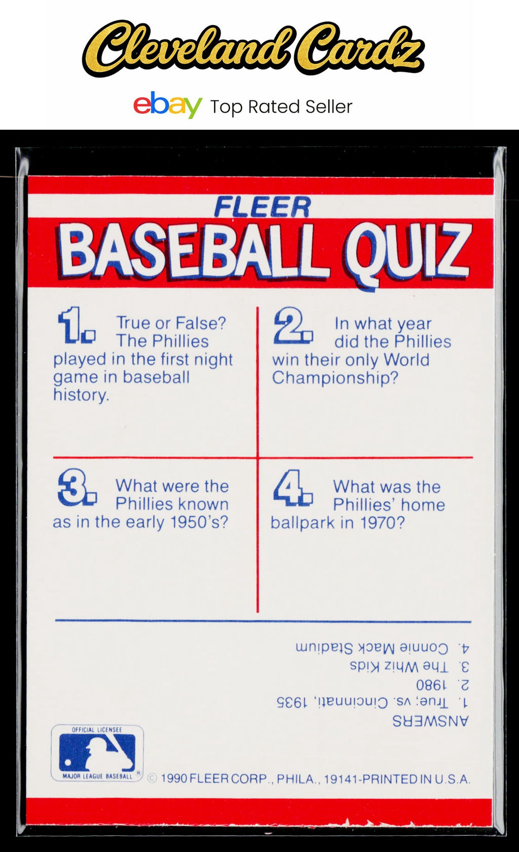 1990 Fleer #NNO NL: Dodgers/Expos/Mets/Phillies Team Stickers