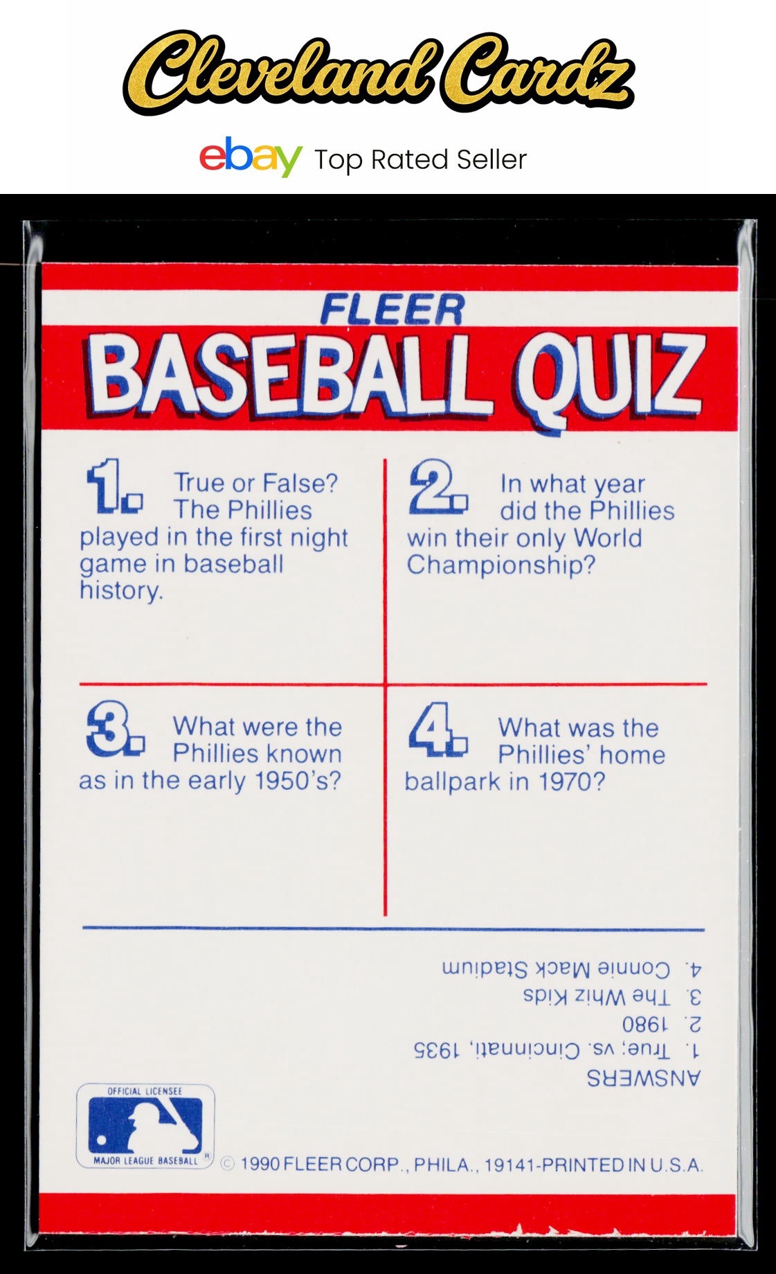 1990 Fleer #NNO NL: Dodgers/Expos/Mets/Phillies Team Stickers
