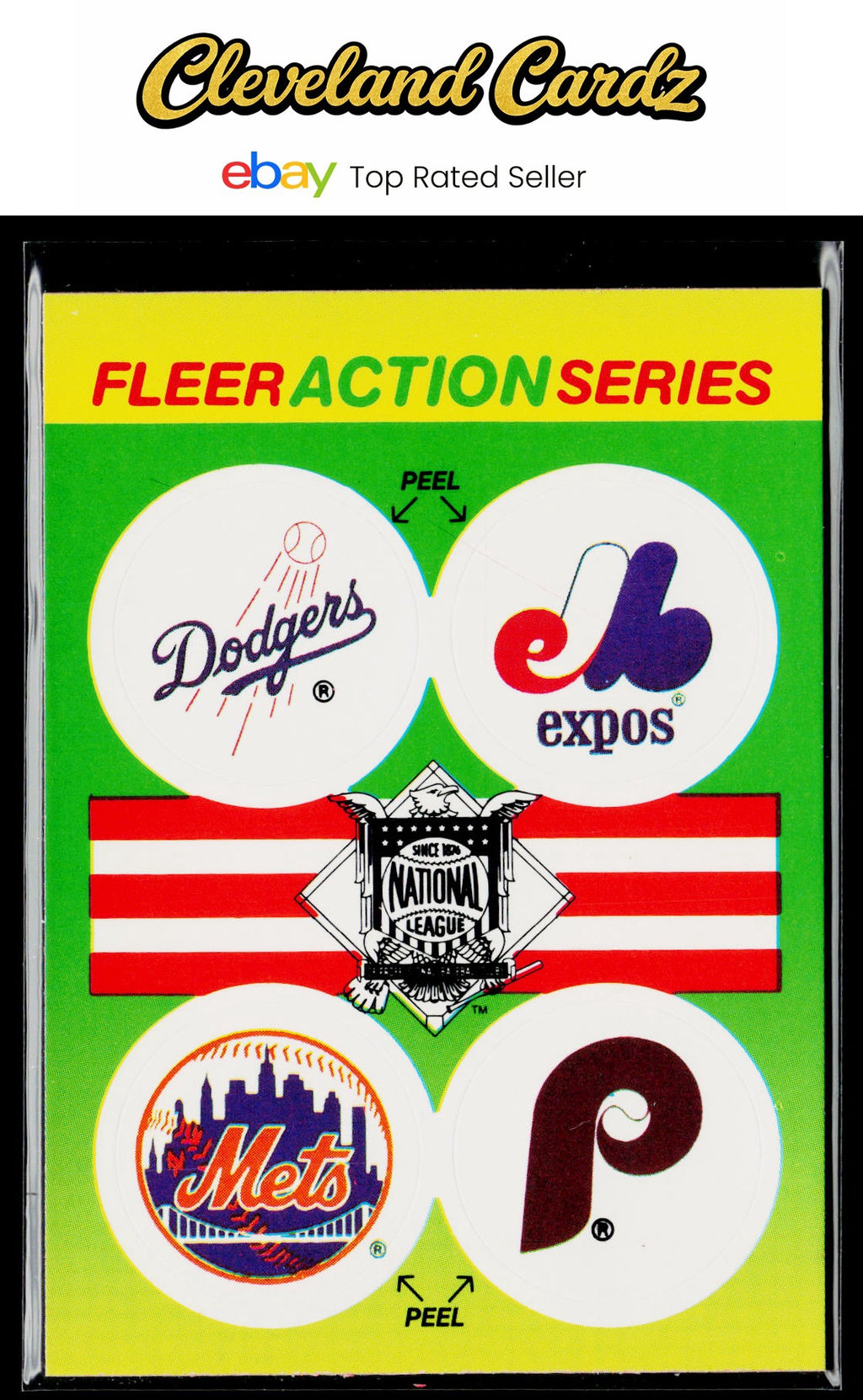 1990 Fleer #NNO NL: Dodgers/Expos/Mets/Phillies Team Stickers