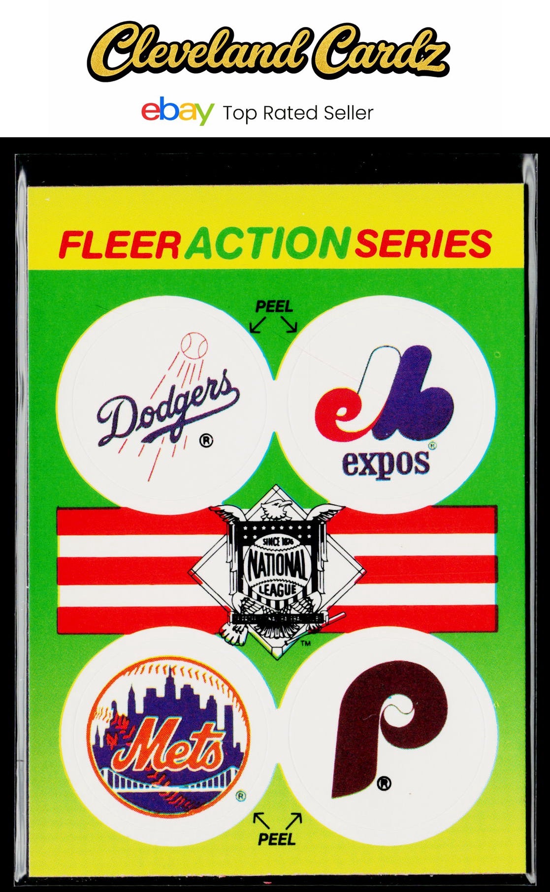 1990 Fleer #NNO NL: Dodgers/Expos/Mets/Phillies Team Stickers