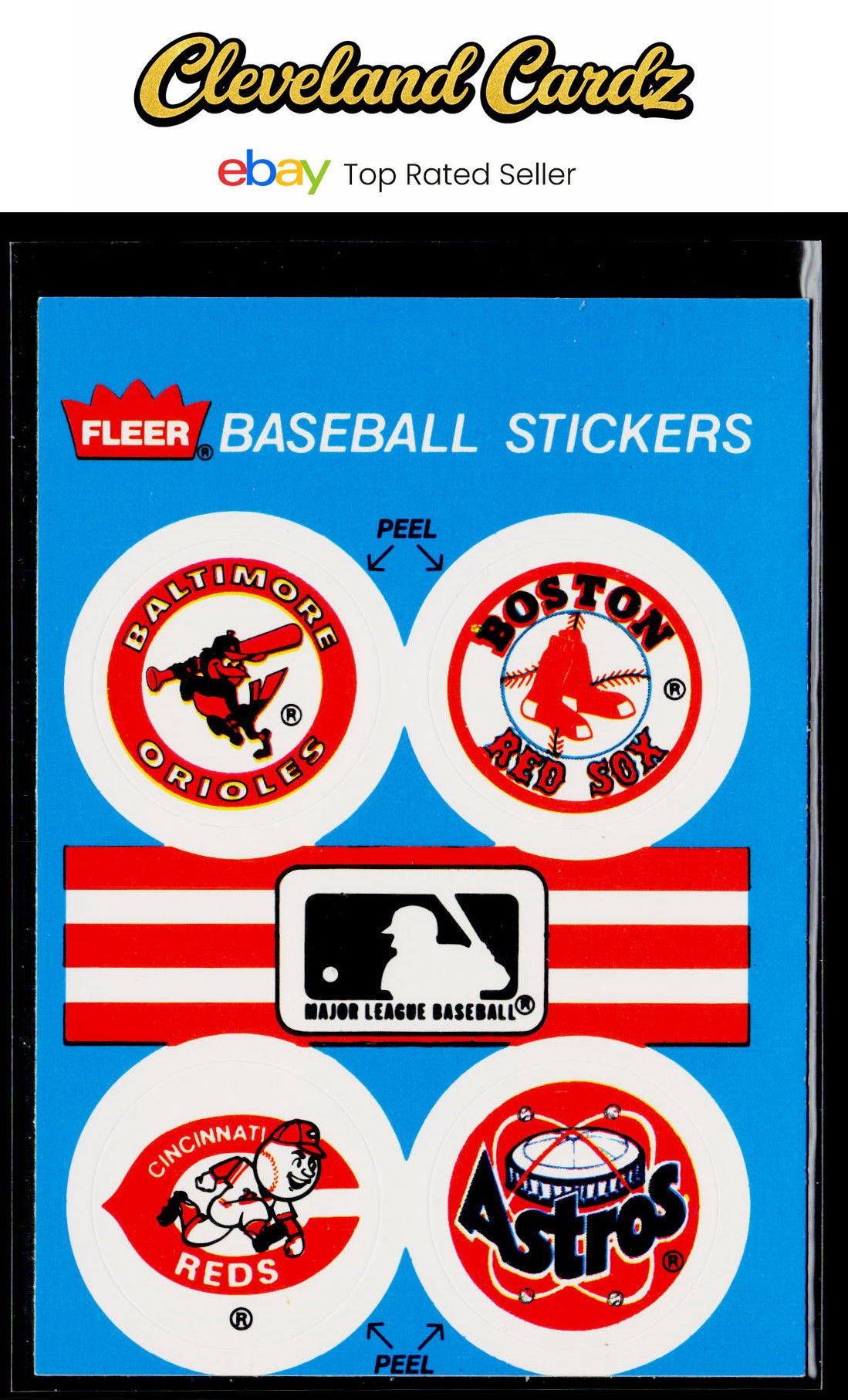 1989 Fleer #NNO MLB: Orioles/Red Sox/Reds/Astros Team Stickers