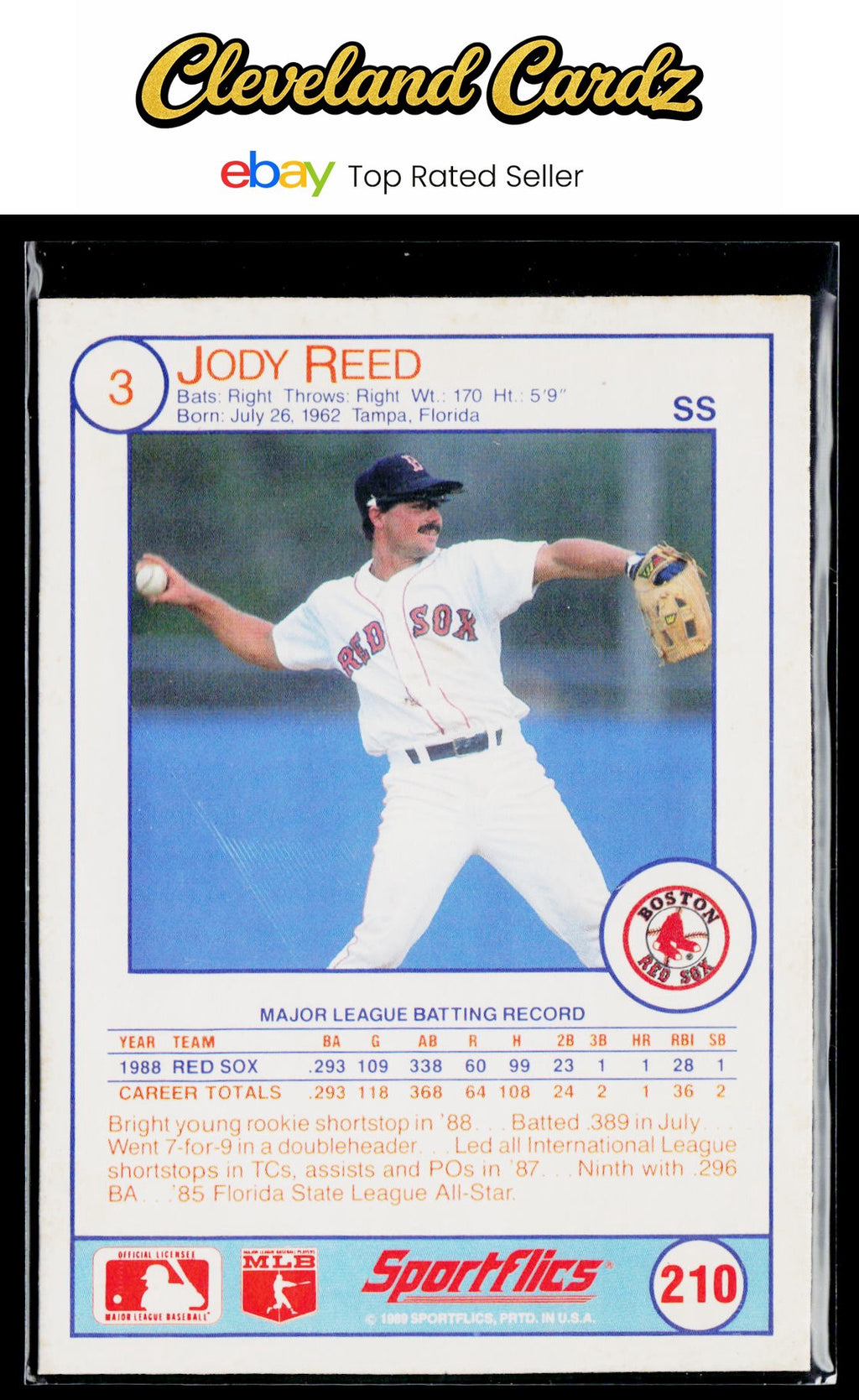 1989 Sportflics #210 Jody Reed