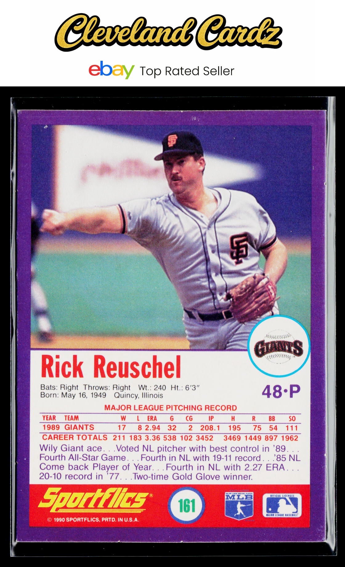 1990 Sportflics #161 Rick Reuschel