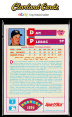 1986 Sportflics Rookies #10 Dan Plesac