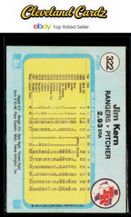 1982 Fleer #322 Jim Kern
