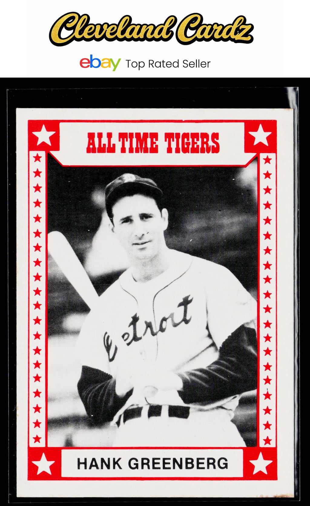 1980 TCMA All Time Detroit Tigers #4 Hank Greenberg Red