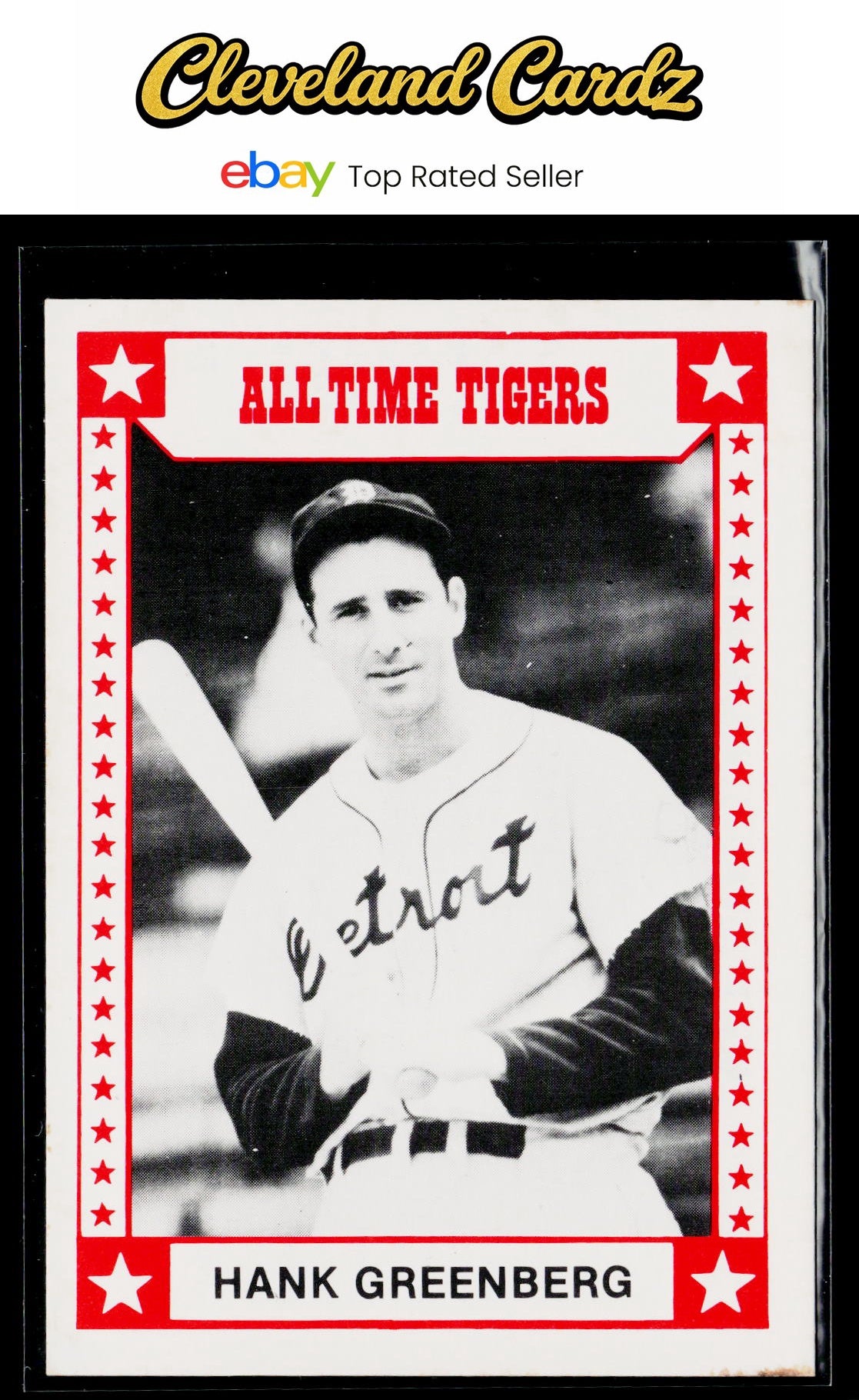 1980 TCMA All Time Detroit Tigers #4 Hank Greenberg Red
