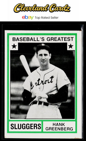 1987 TCMA 1982 Greatest Sluggers #27 Hank Greenberg