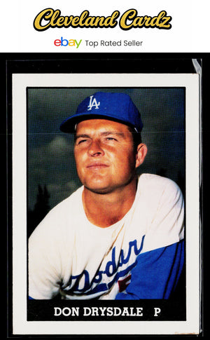 1978 TCMA The 1960's I #3b Don Drysdale : Black Text on Back
