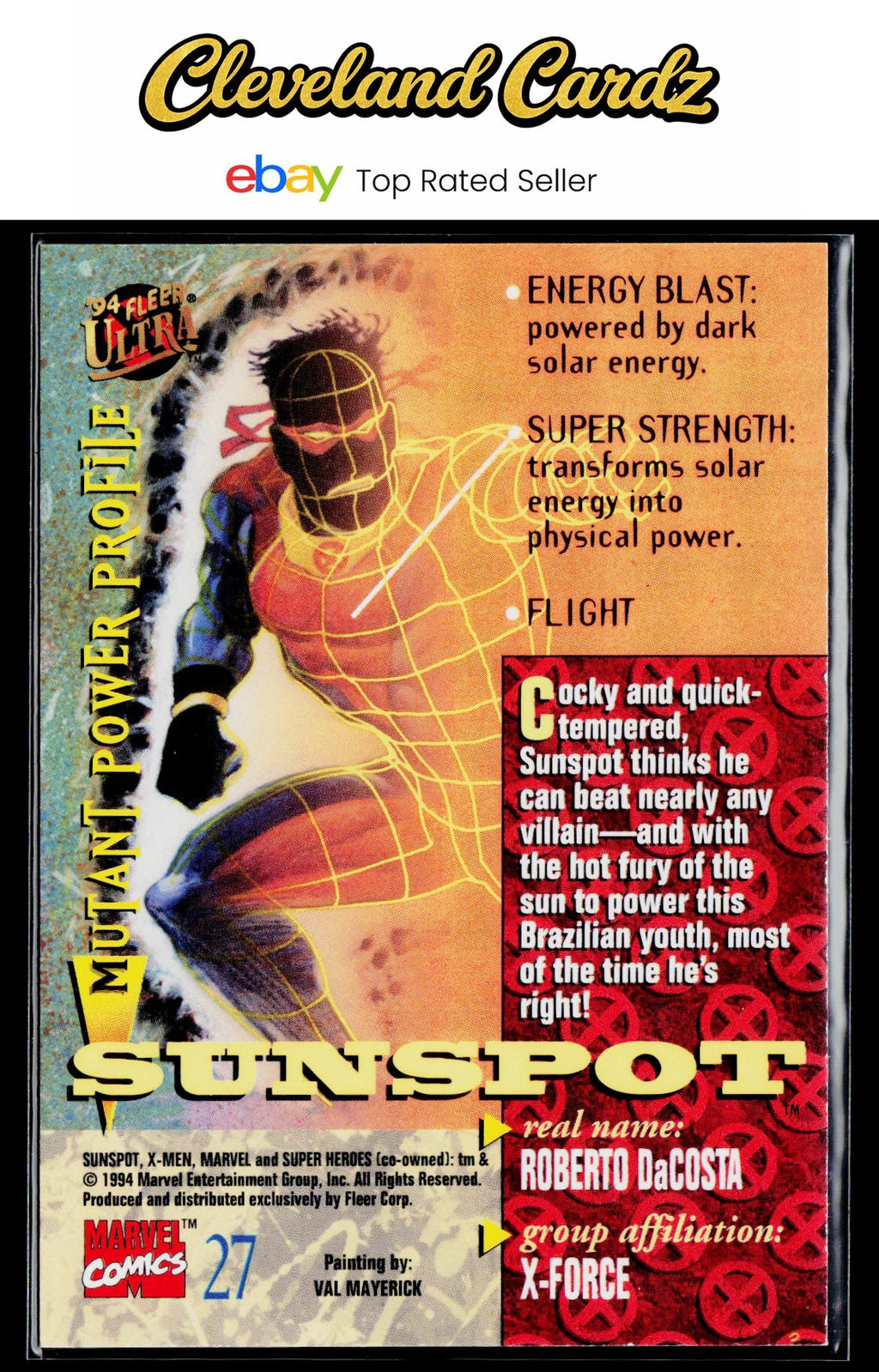 1994 Ultra X-Men #27 Sunspot