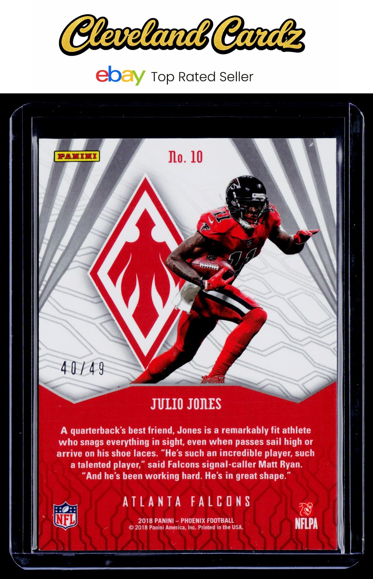 2018 Panini Phoenix #10 Julio Jones Agility Orange #/49