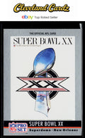 1990 Pro Set #20 Super Bowl XX SBXX Super Bowl Collectibles