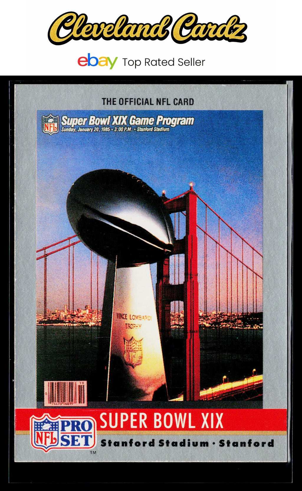 1990 Pro Set #19 Super Bowl XIX SBXIX Super Bowl Collectibles