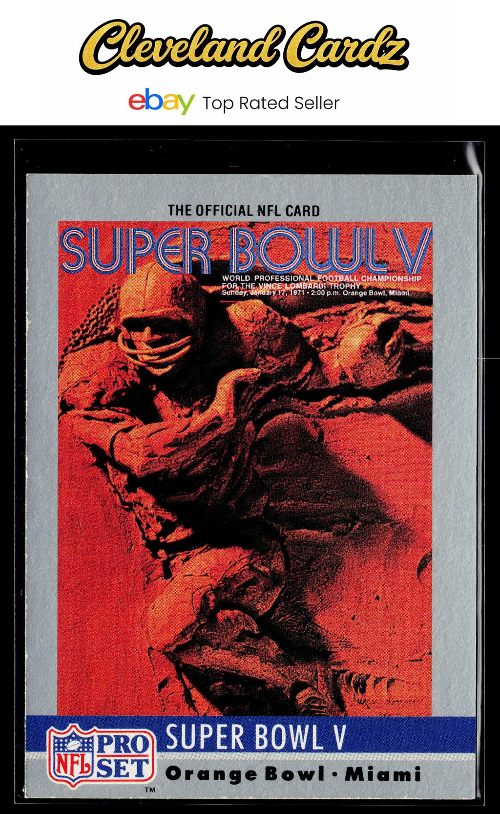 1990 Pro Set #5 Super Bowl V Super Bowl Collectibles