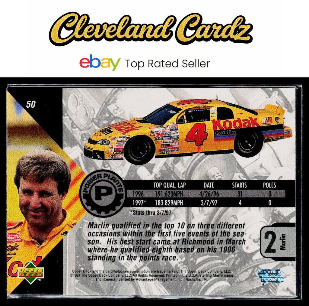 1997 Upper Deck Road to the Cup #50 Sterling Marlin