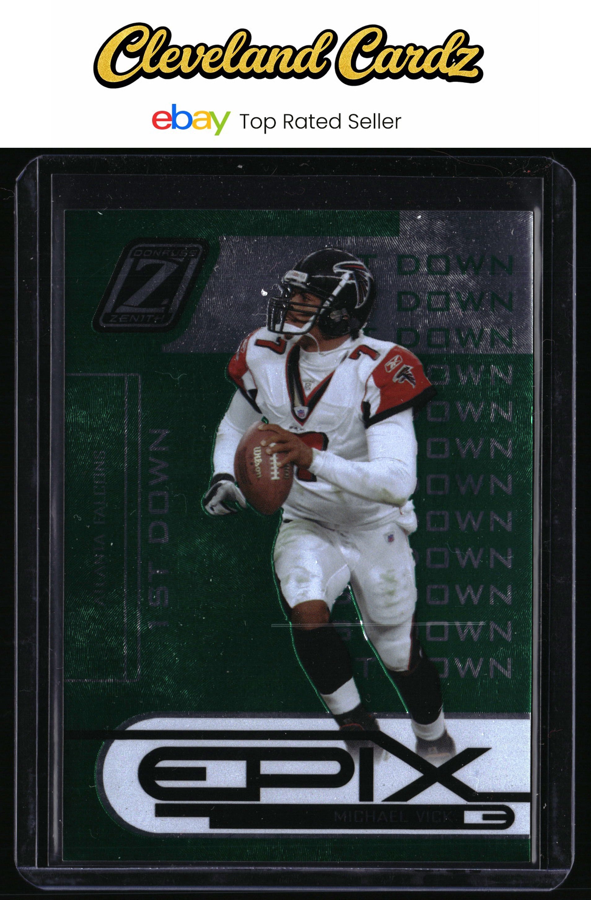 2005 Donruss Zenith #E-9 Michael Vick Epix Emerald 1st Down #/150