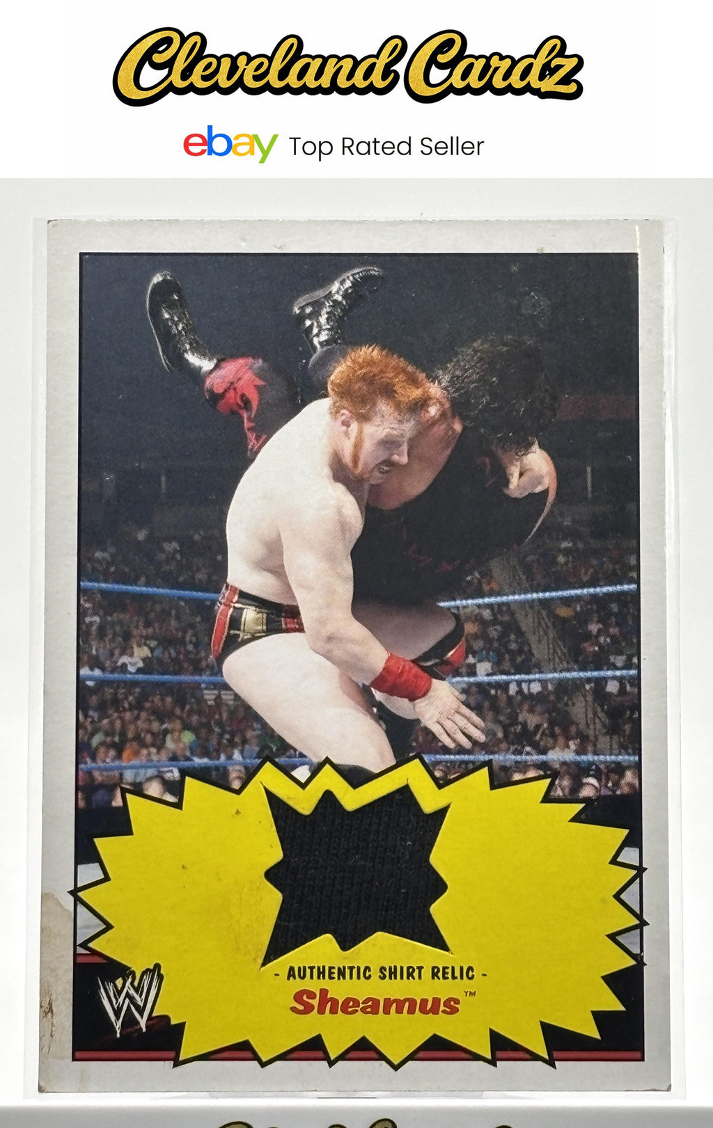 2012 Topps WWE #NNO Sheamus Event-Worn Shirt Relics Black